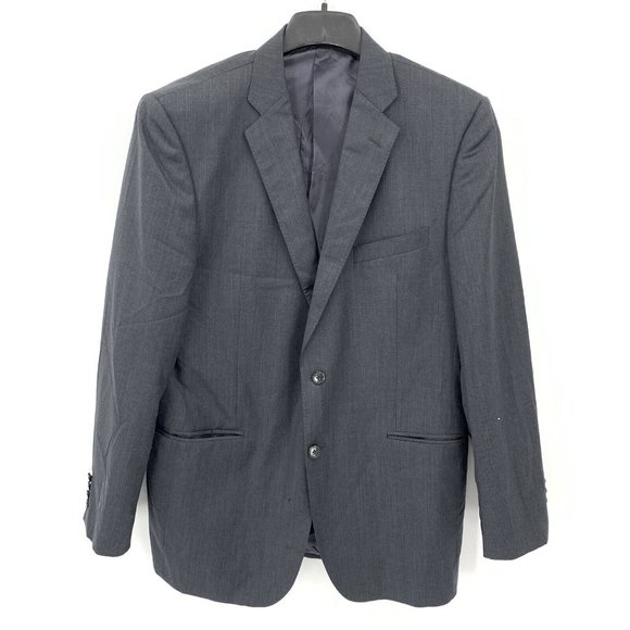 Saks Fifth Avenue Other - Black Saks Fifth Avenue Ermenegildo Zegna Wool Slim Blazer Gray 2 Button 44L